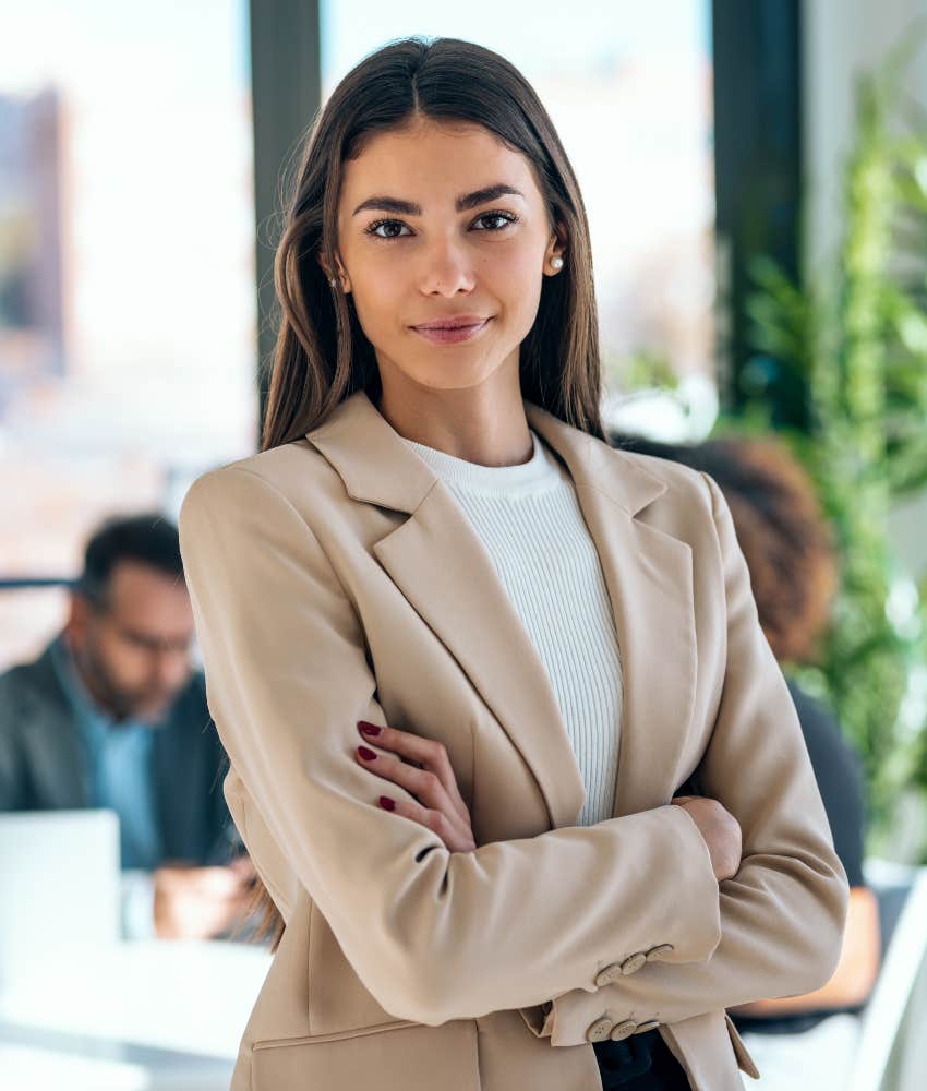 professional woman embellishing her job description