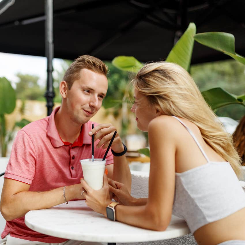 couple on a date man attracted to looks woman attracted to money