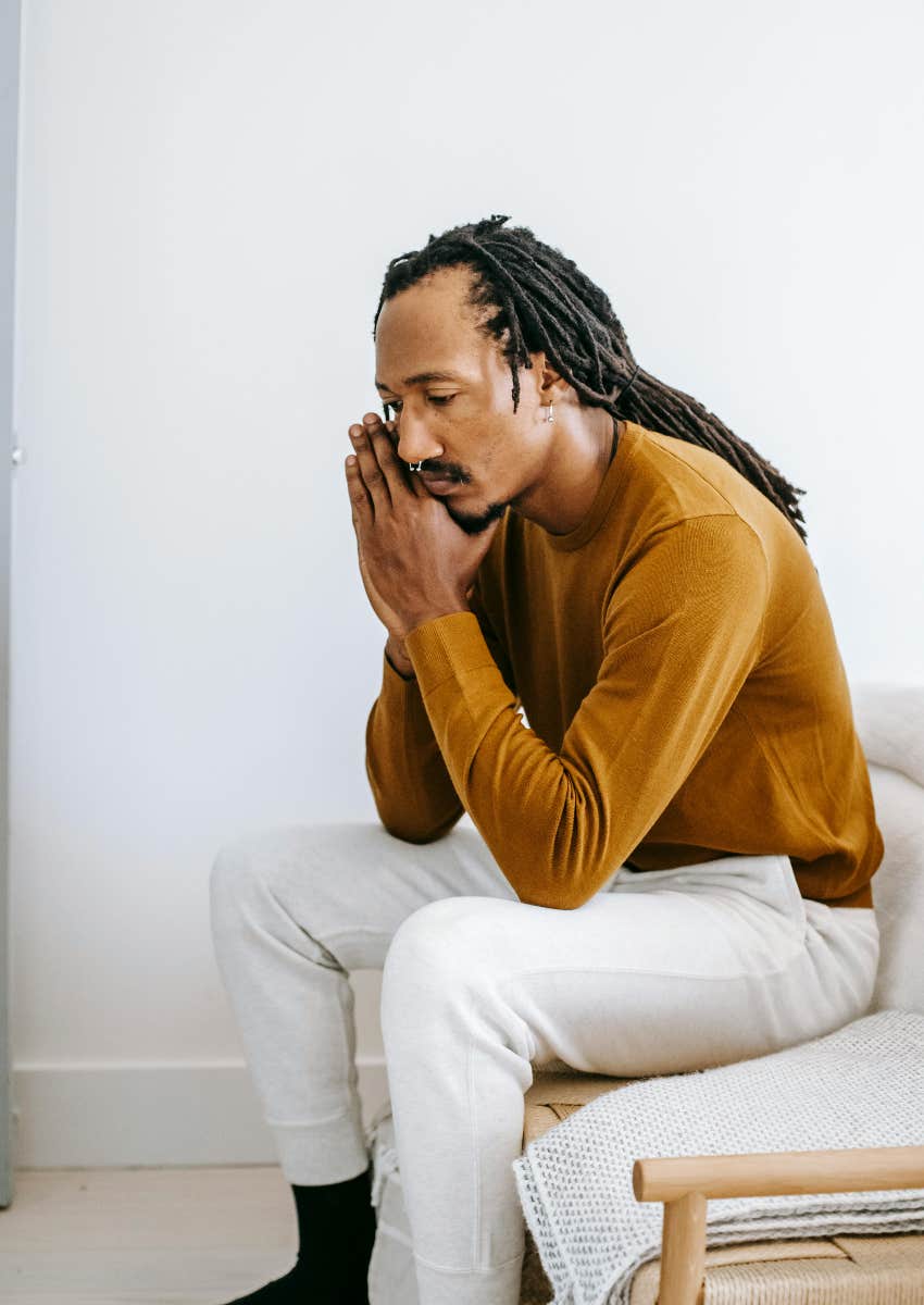 man who is upset with his sister after she pranked him