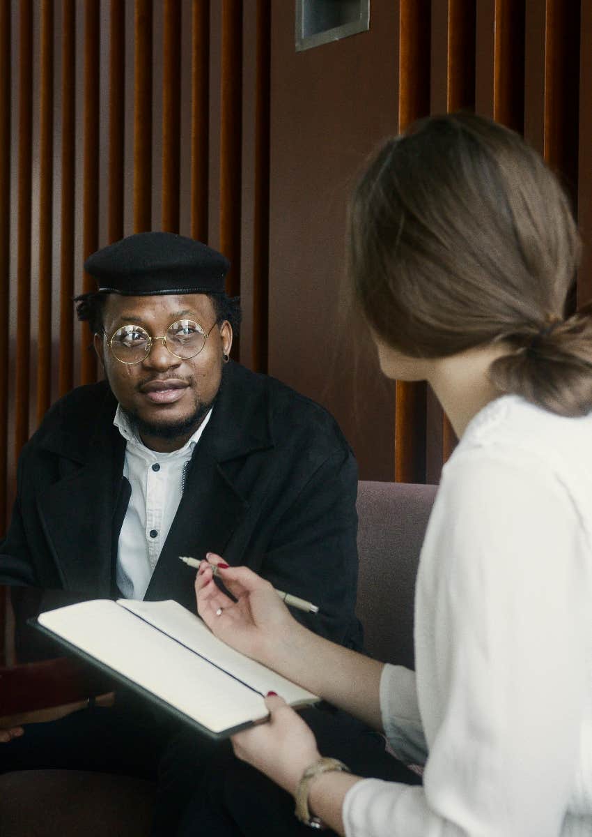 qualified worker in a job interview