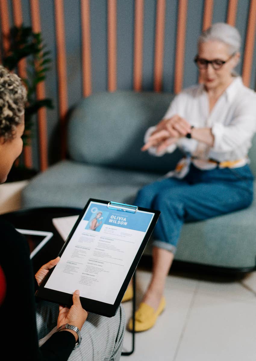 nepo baby having a job interview