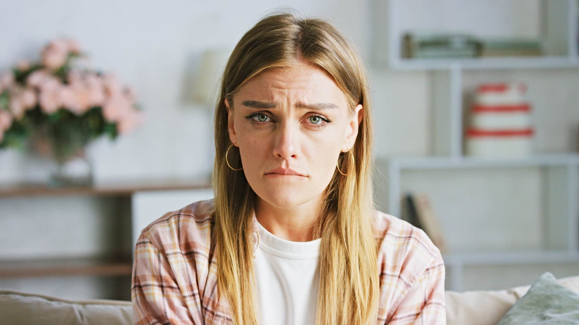 woman feels anxious around someone