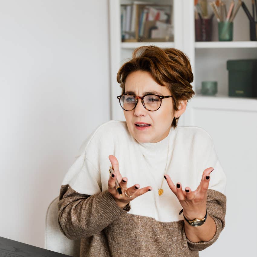 woman whose life is a hot mess and burns all her bridges