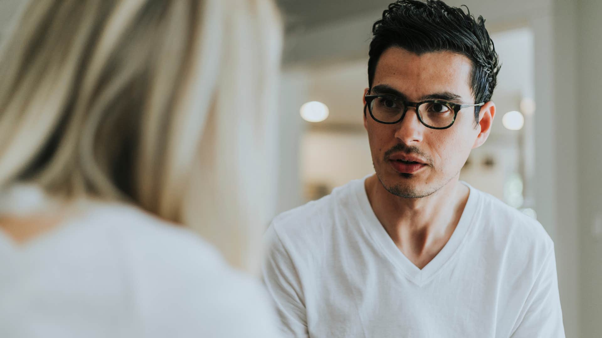 man who struggles to trust openly with his partner