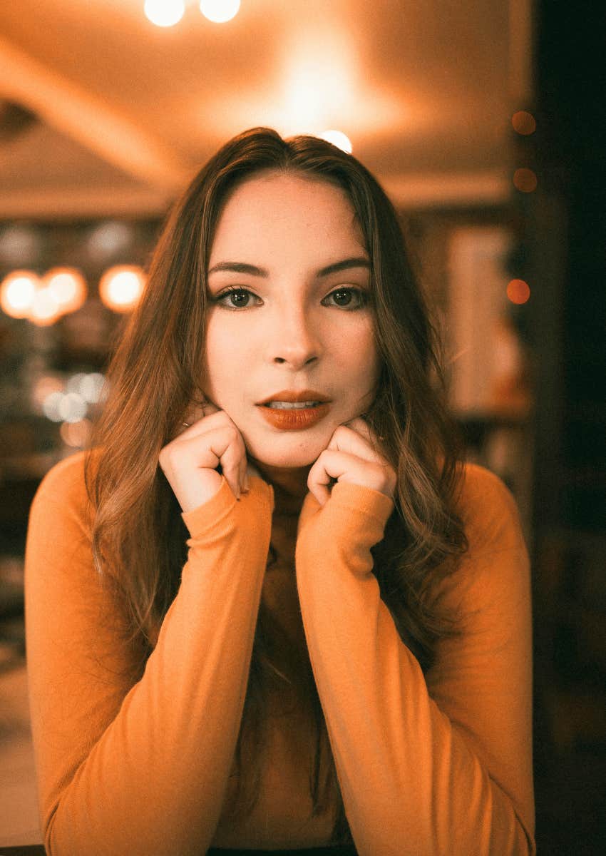 open minded young woman