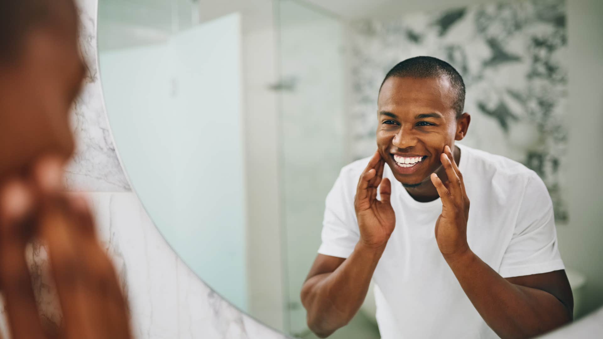 man protecting his well-being in self-care routine
