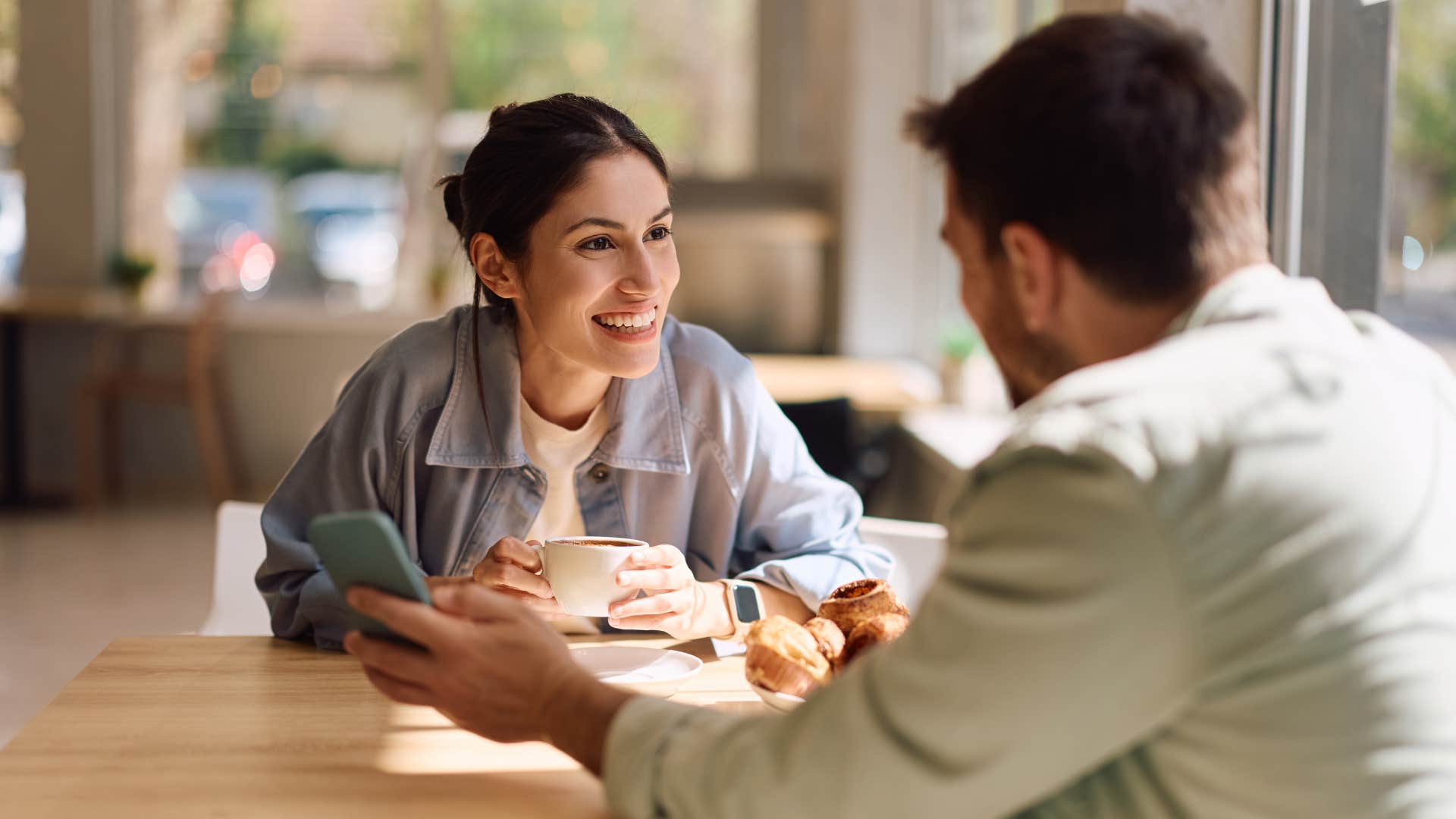 woman with nothing interesting to say using the phrase same