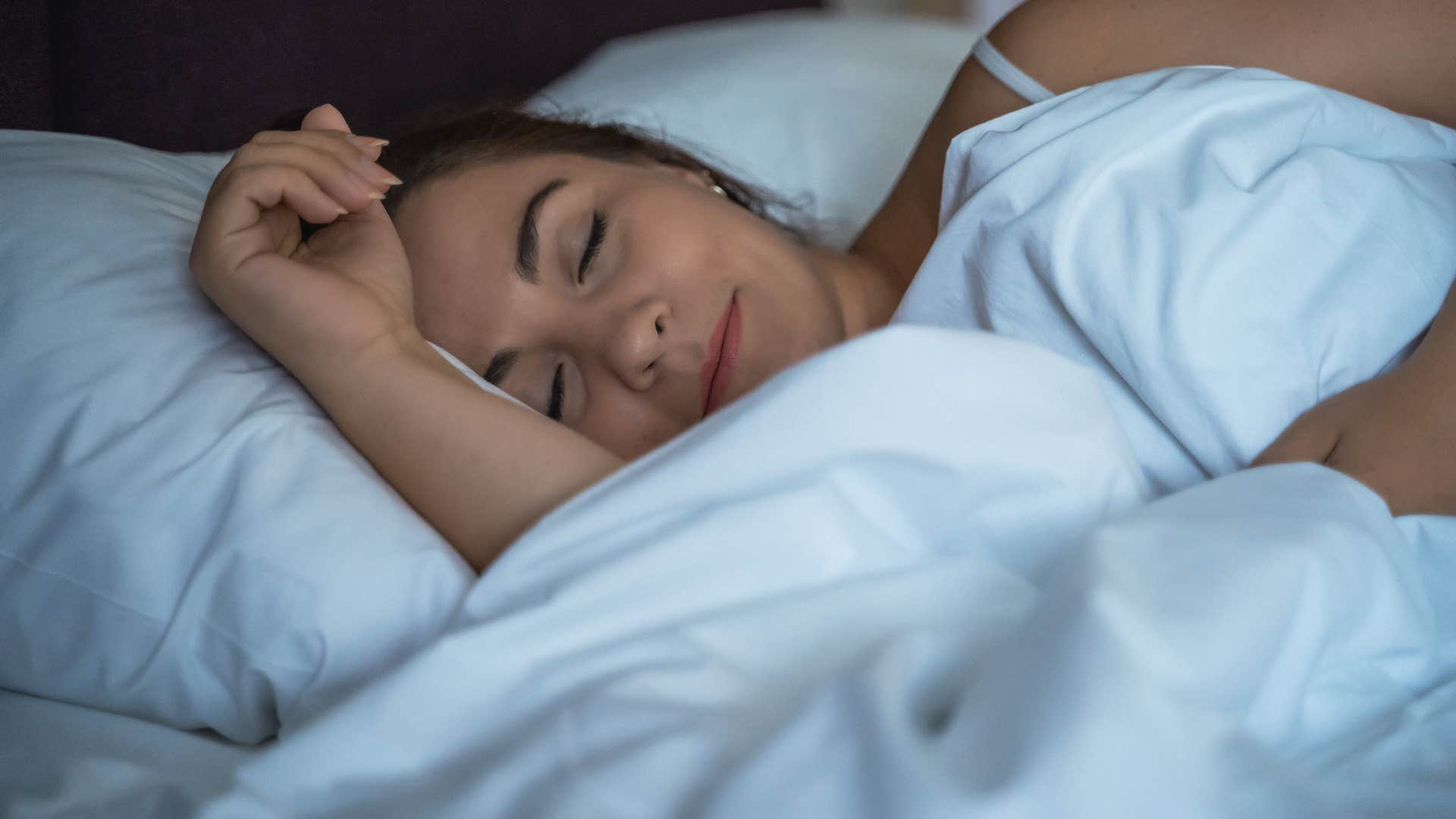 person stops trying so hard to sleep