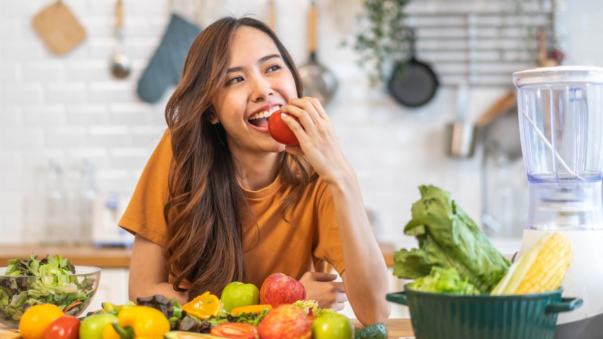 woman who can't sleep well when the heater is on because she is health-conscious