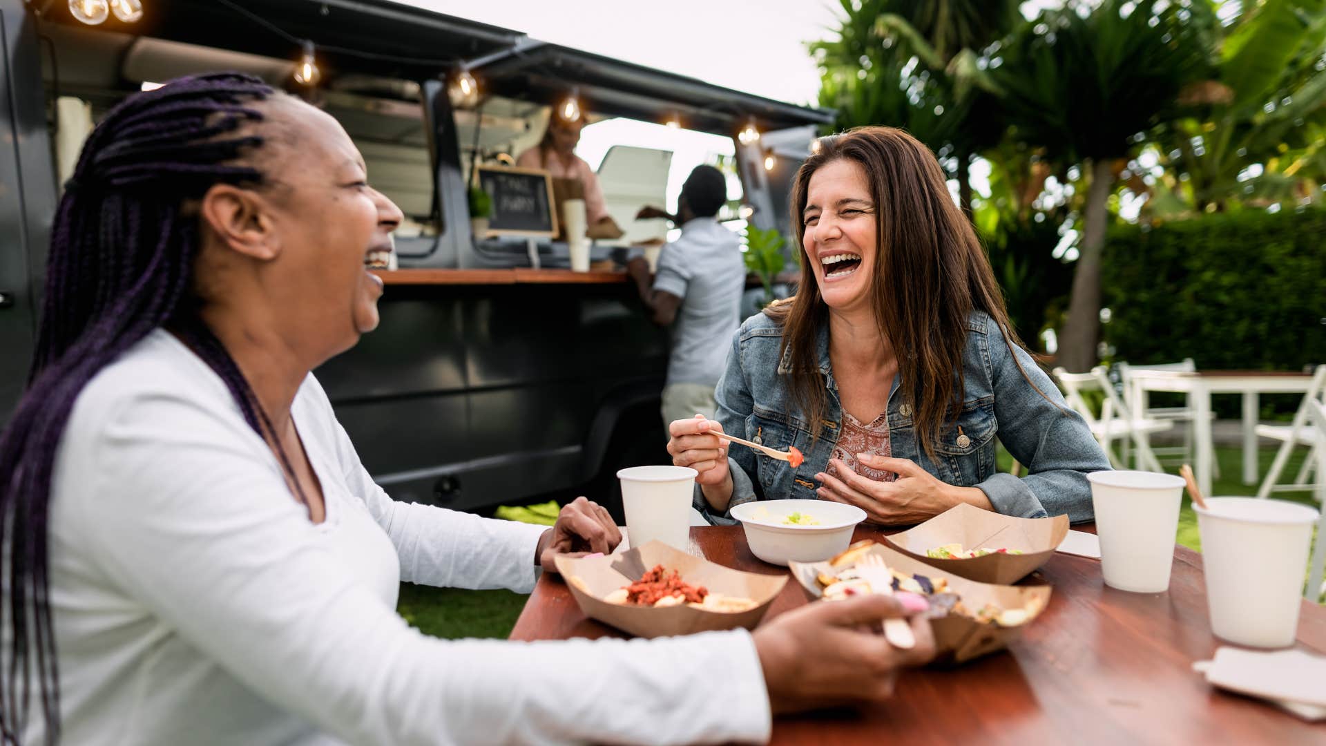 woman who almost never eat their meals at home because they are outgoing