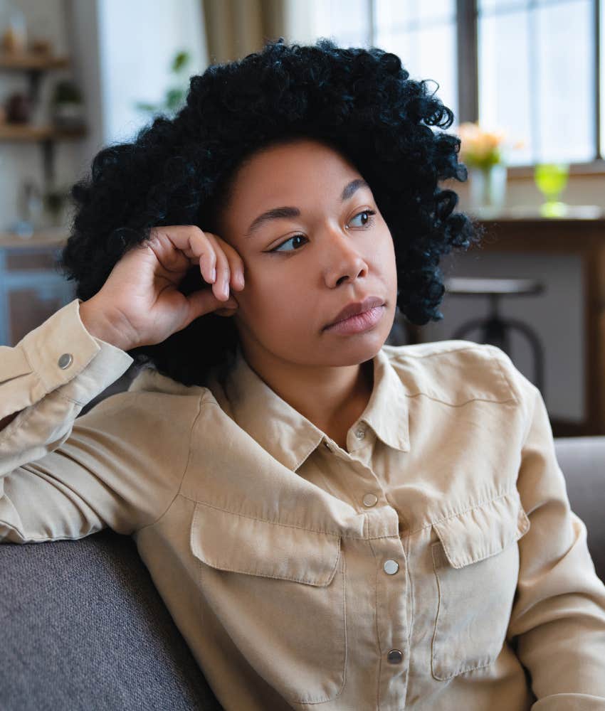 Exhausted person sits in seclusions showing struggle