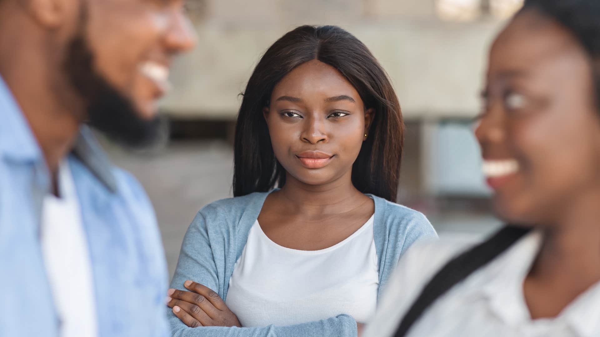 bitter woman who's chronically jealous of couple