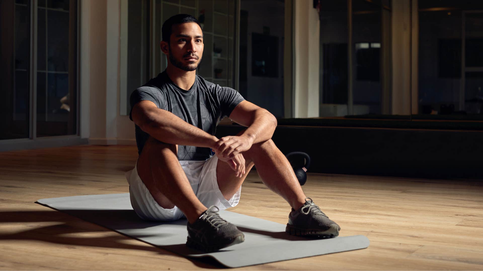 man about to exercise shortly before bedtime