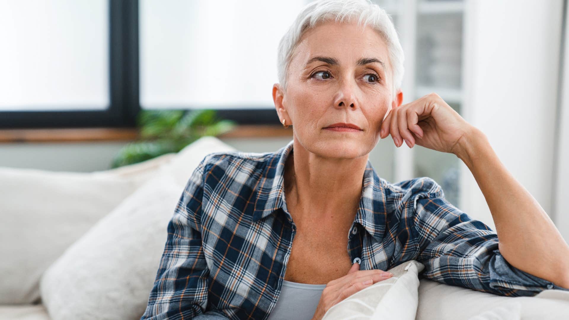 woman who is uncomfortable with change thinking