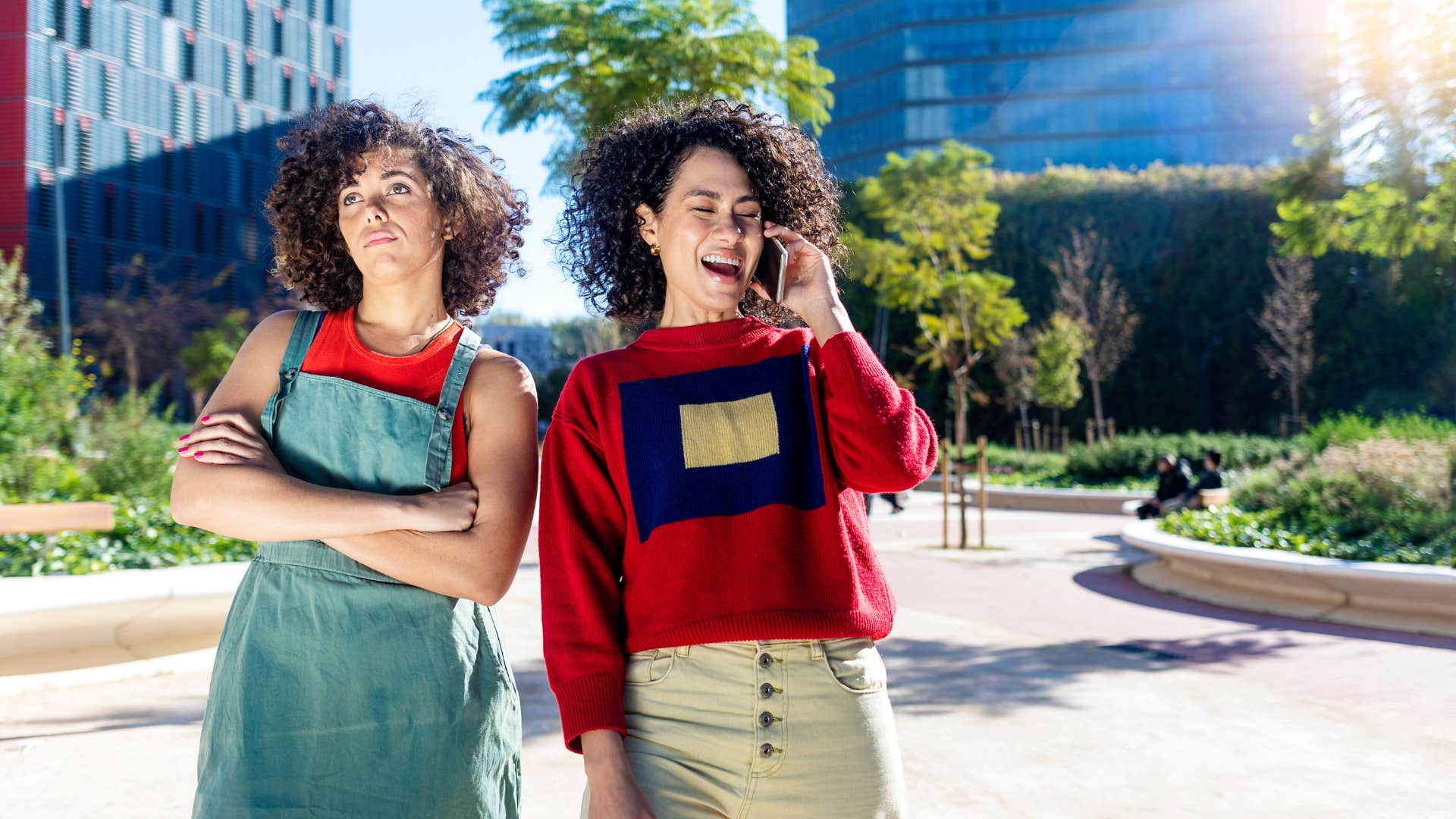 woman who is envious saying you're really confident 