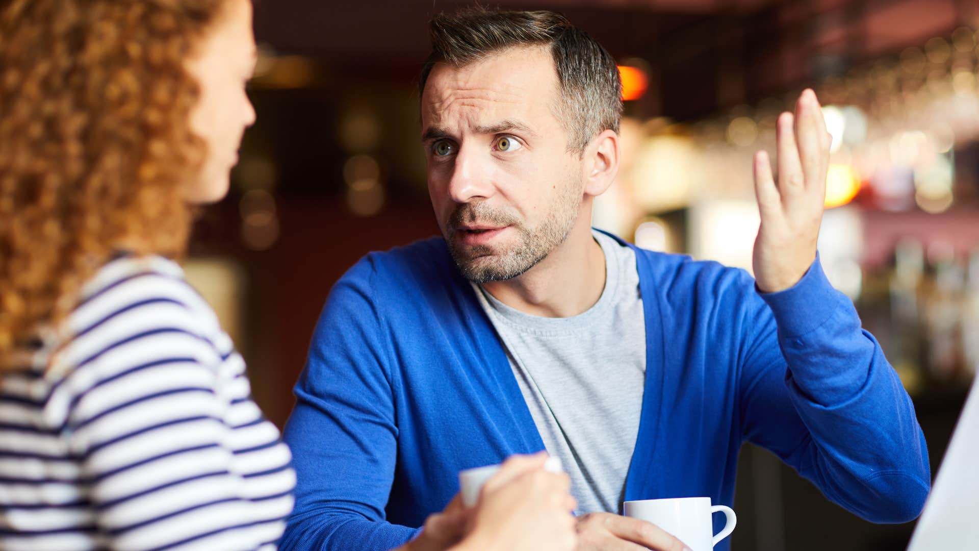 man using passive-aggressiveness masked as humor with his partner