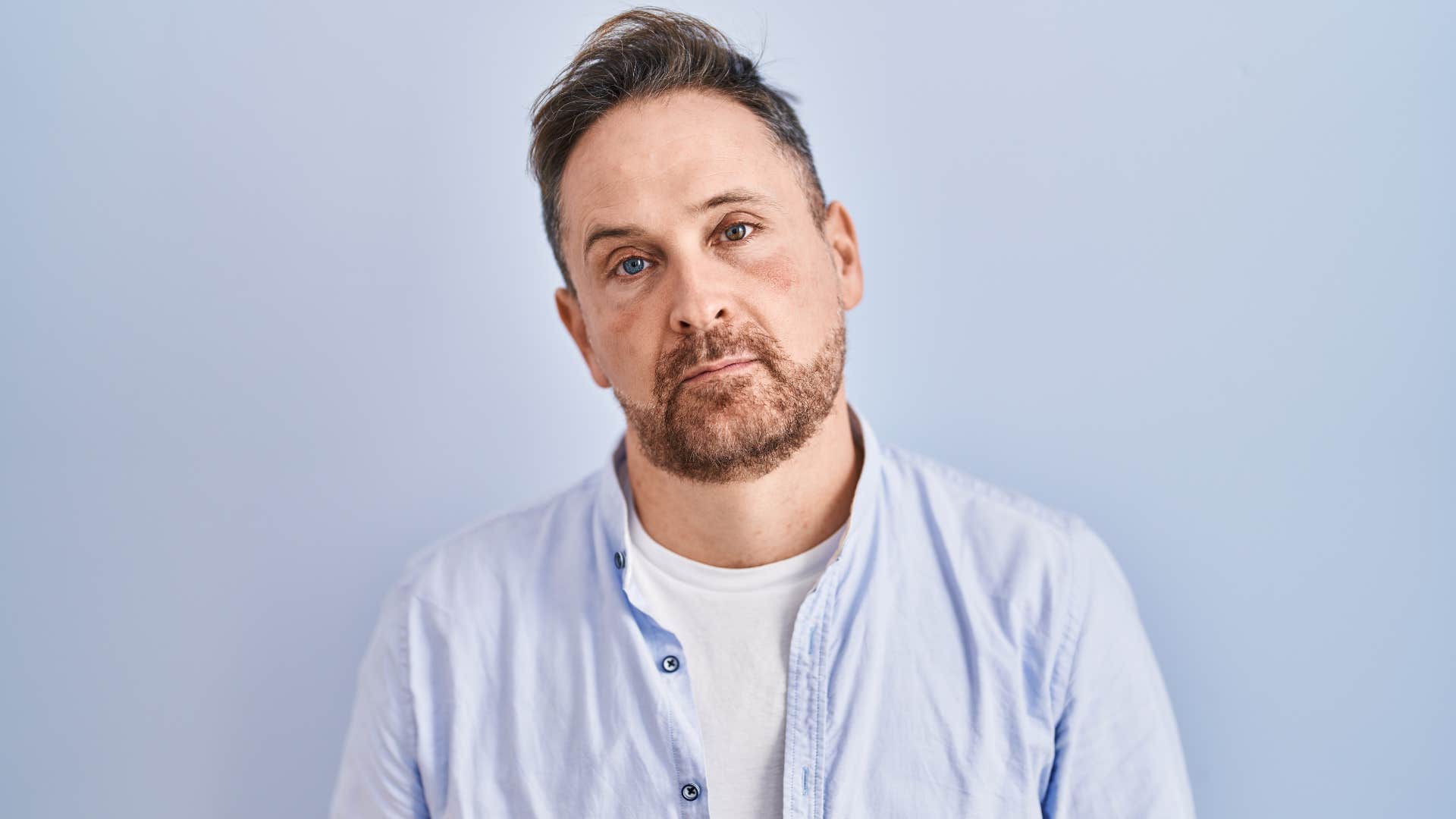 Man who looks bored because he has zero personality thinks everything is not that serious