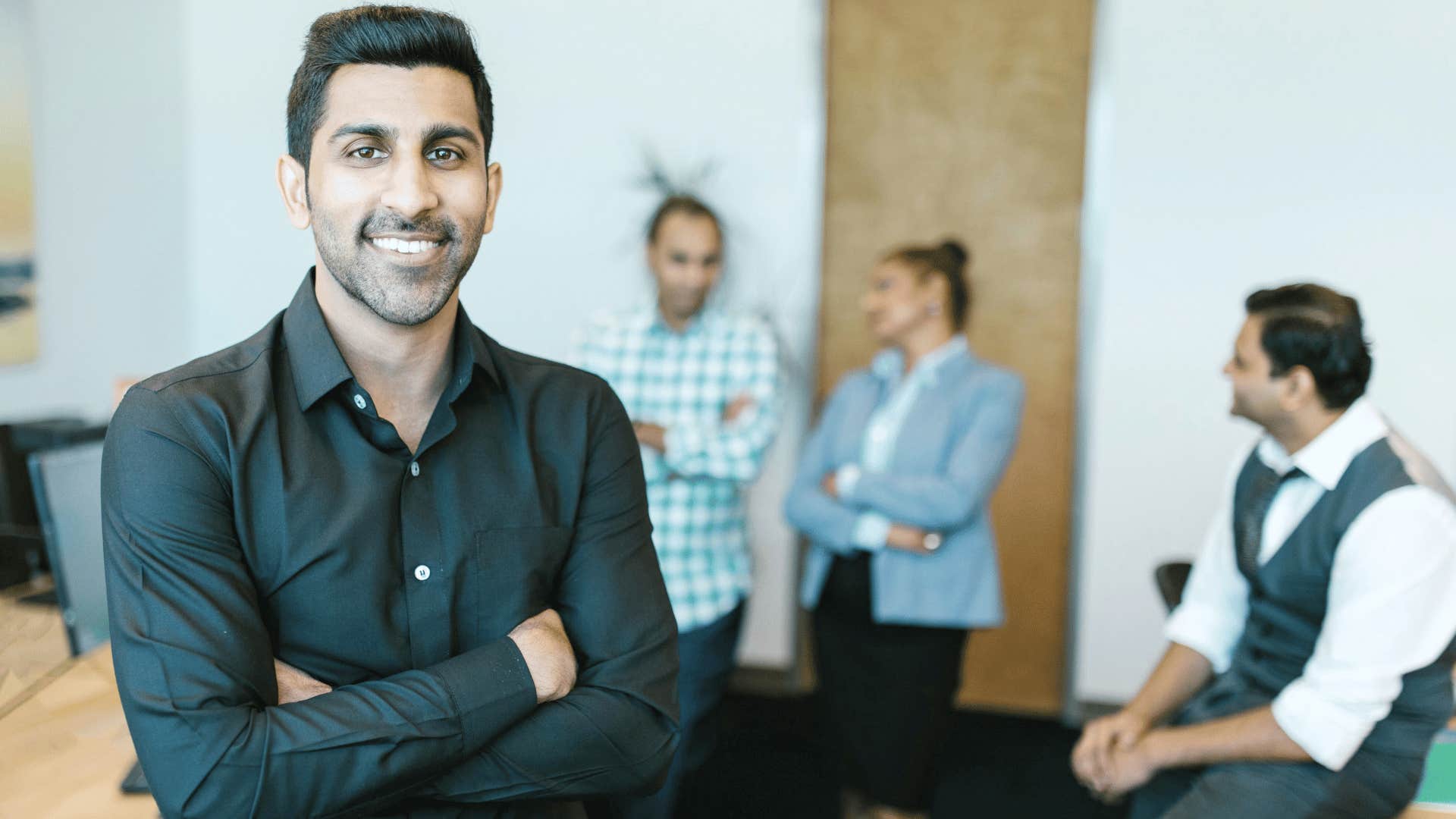 professional man leading the charge