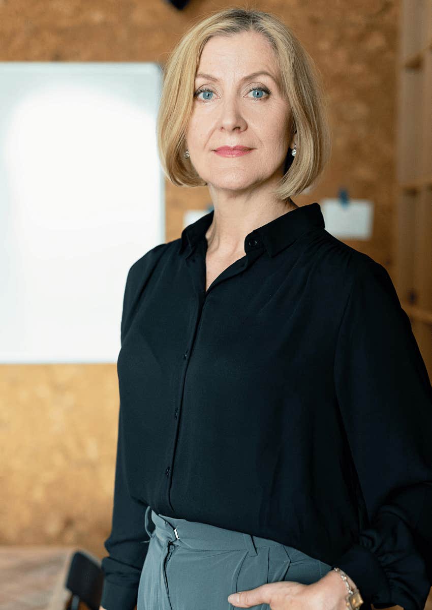 professional woman smiling softly