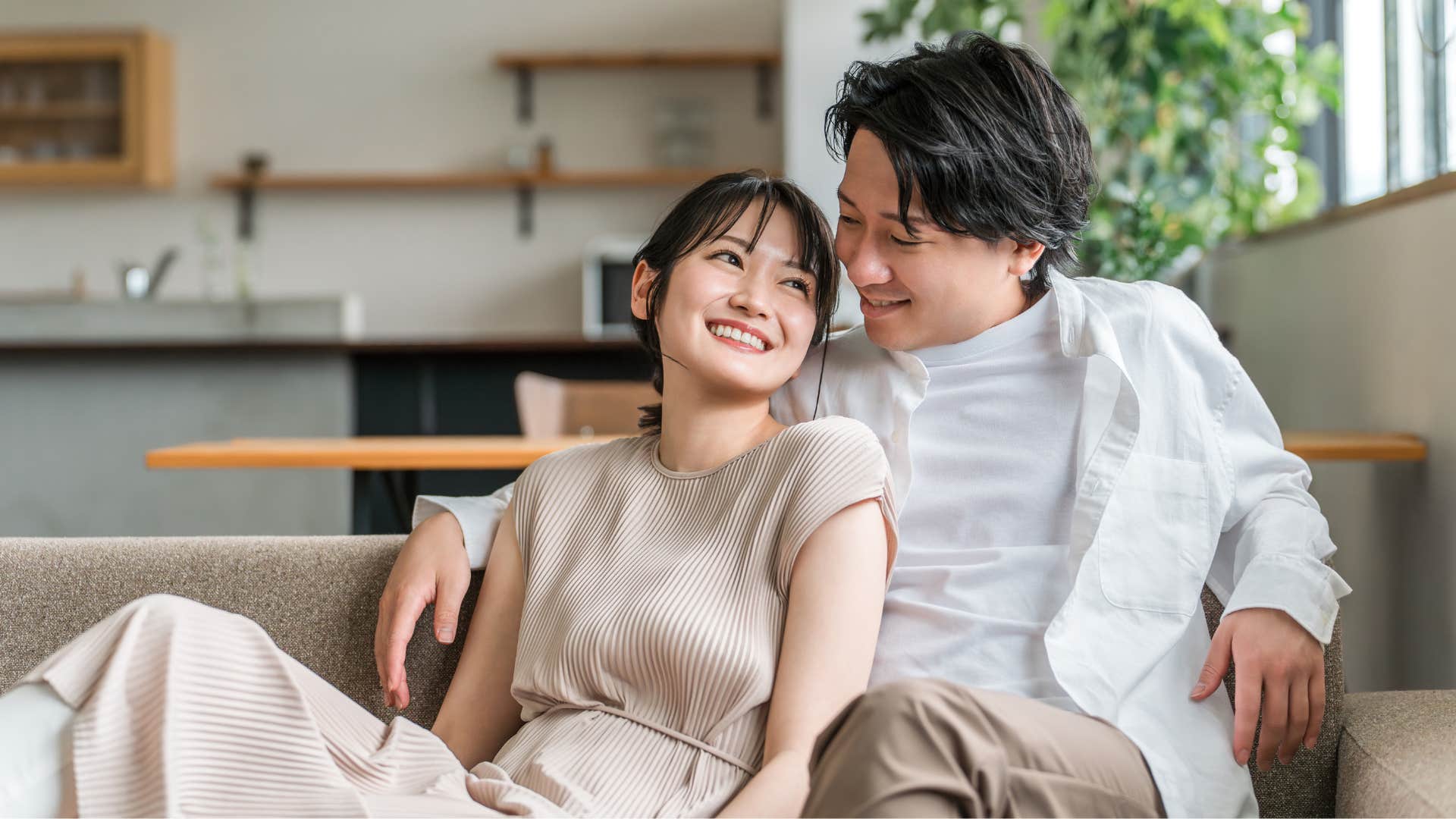 Relaxed couple spend time together showing way to be happier in marriage