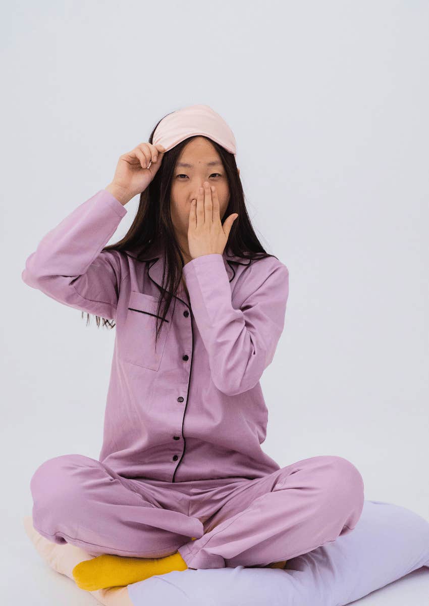 relax by going to bed earlier