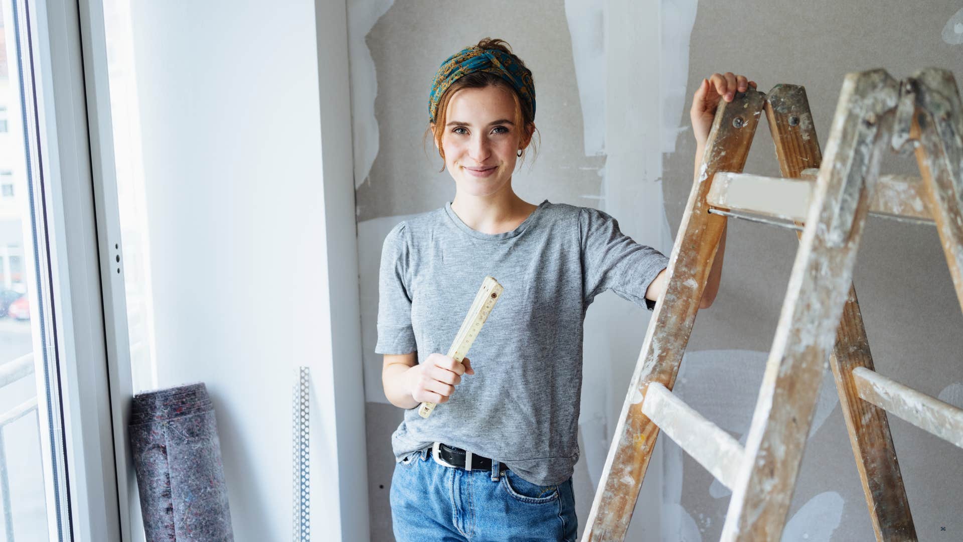 woman starting a diy home project
