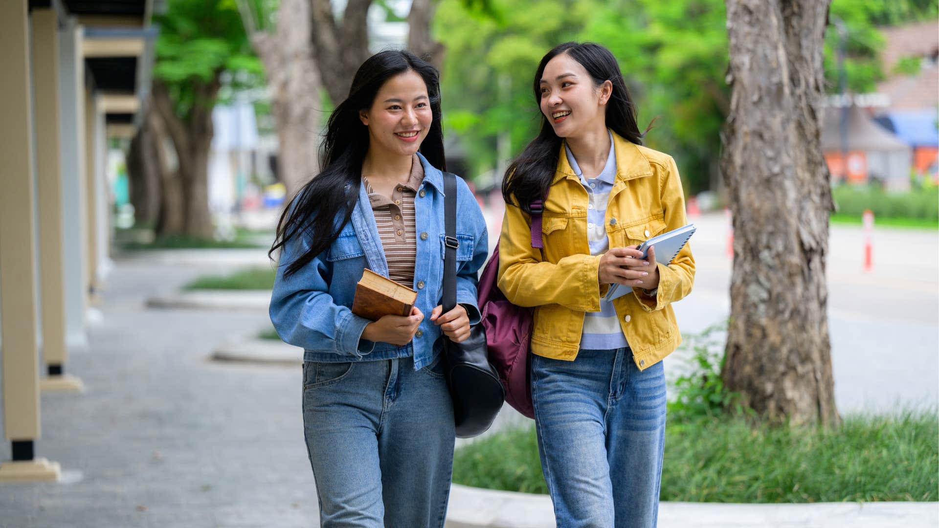 Happy people take a walk showing exercise feels better