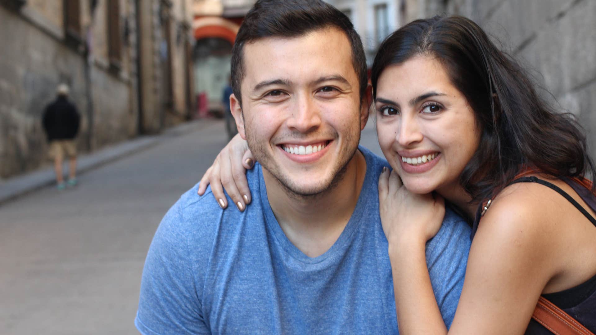 happy smiling couple after going through a tough time