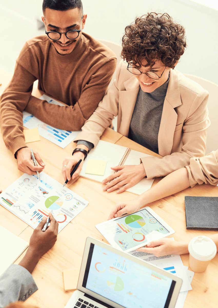 smiling group of coworkers