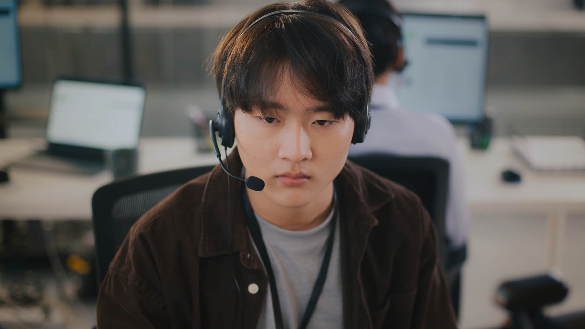 efficient man working in an office