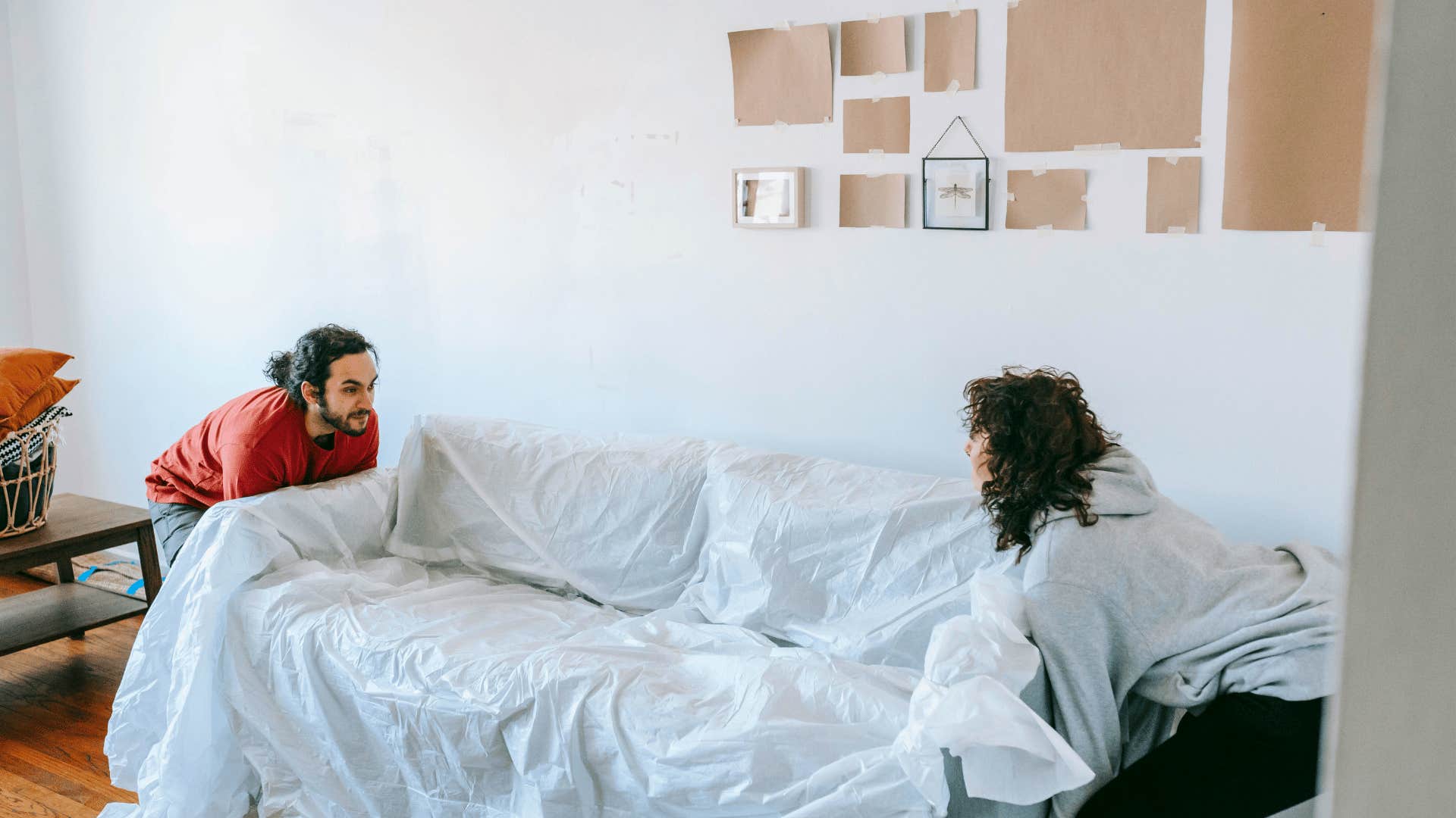 space saving trick by using furniture to carve out areas