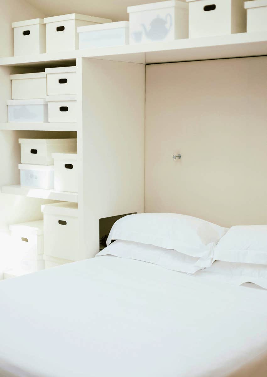 strategic storage in small bedroom