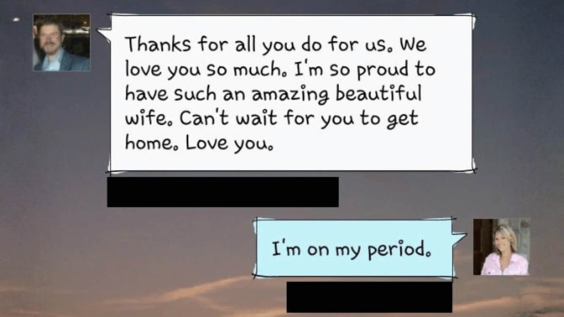text message of complimenting spouse