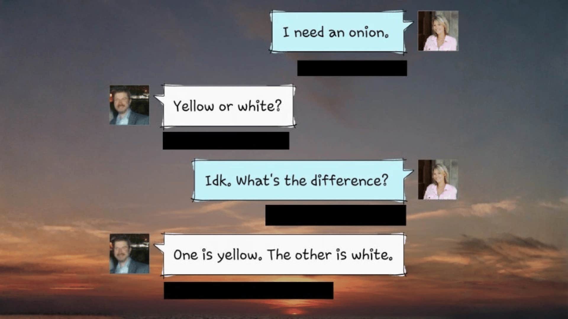 text message of showing husband explaining life's mystery