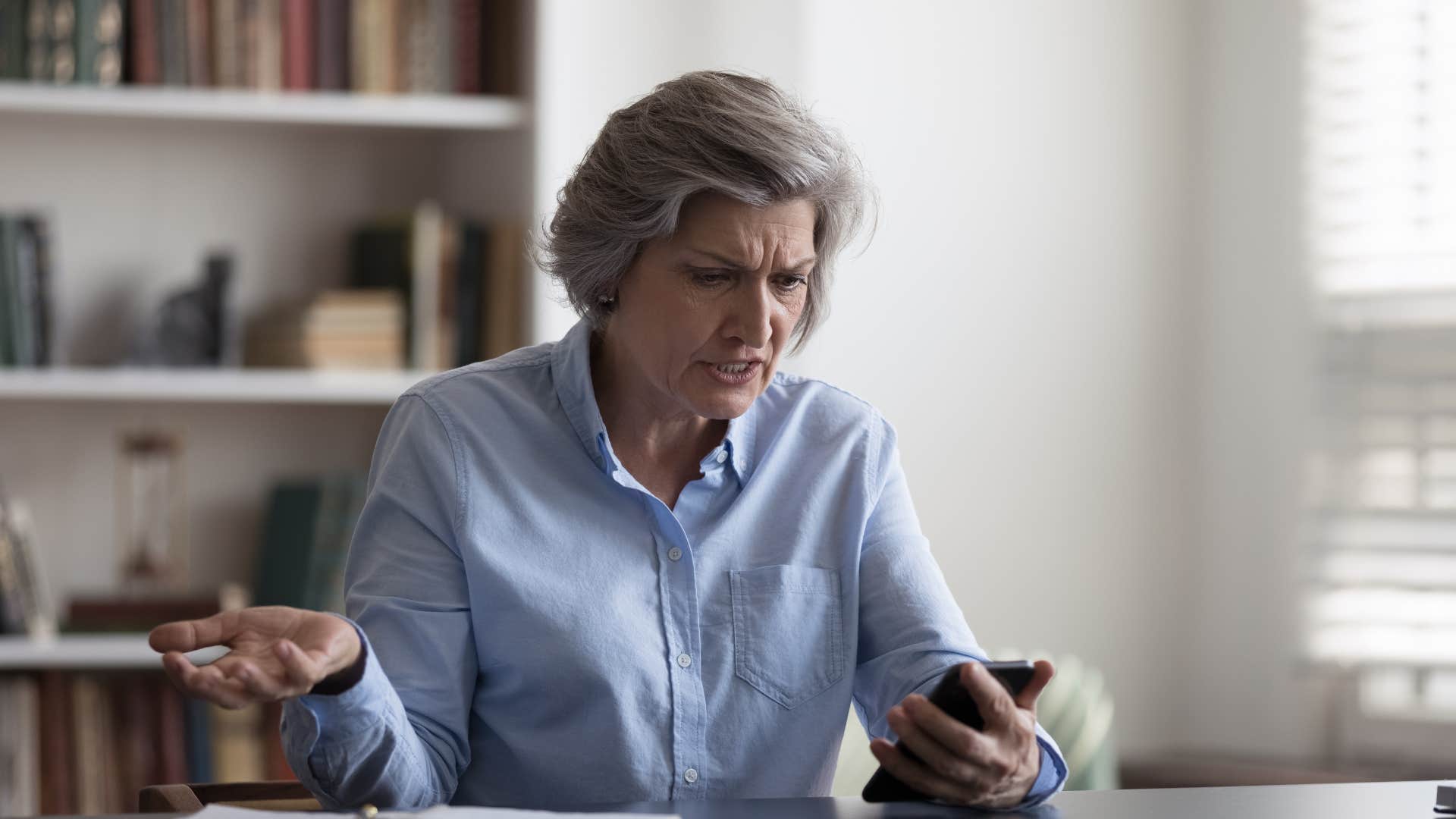 confused woman who got a text saying do whatever you want