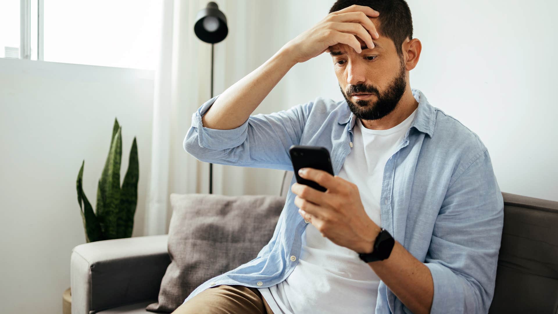 man receiving text saying I guess I don't matter to you anymore