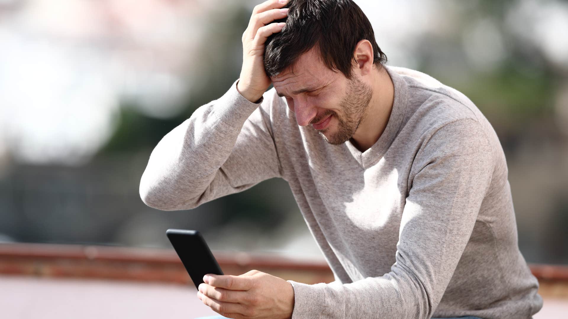 manipulative man texting a person saying you did that just to hurt me