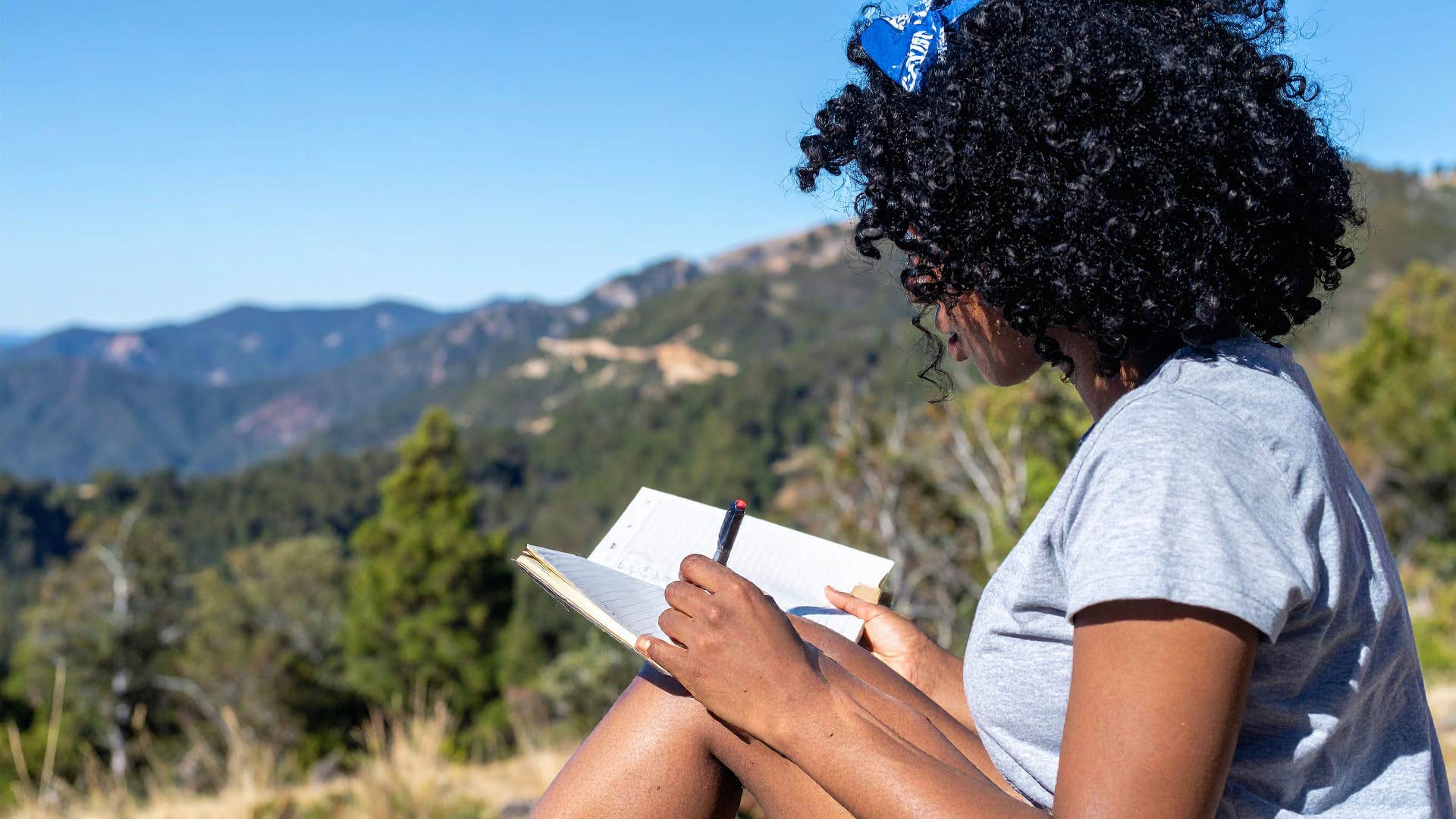 frugal woman journaling for fun