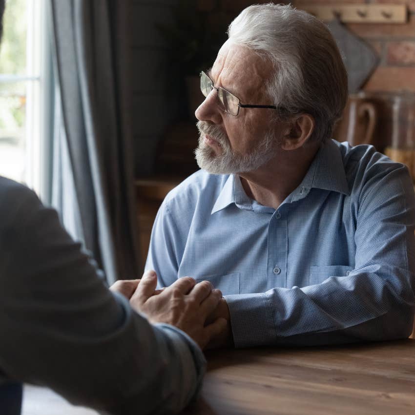 man listening to adult son speak about his career choices