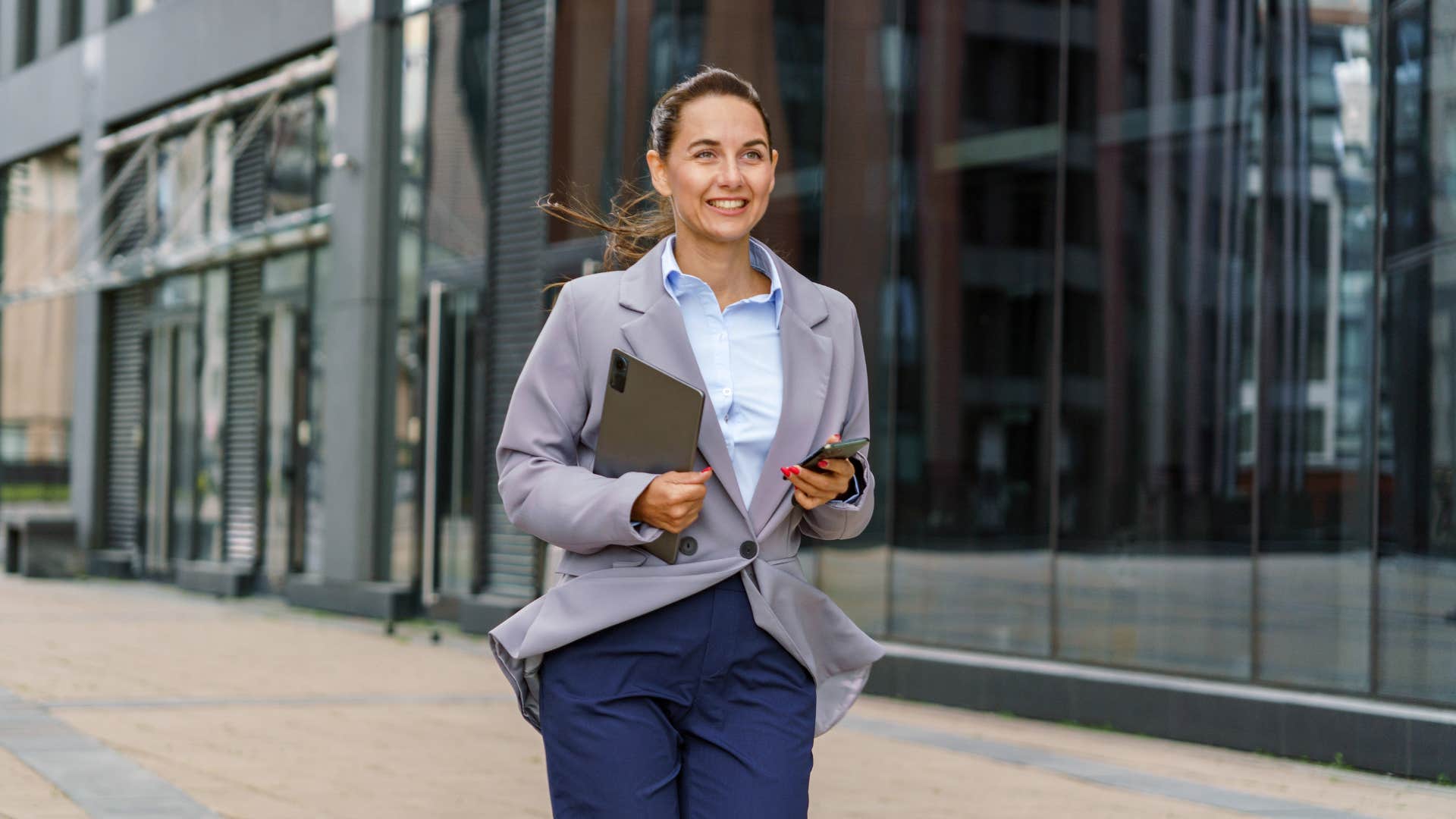 businesswoman with hustle culture mentality