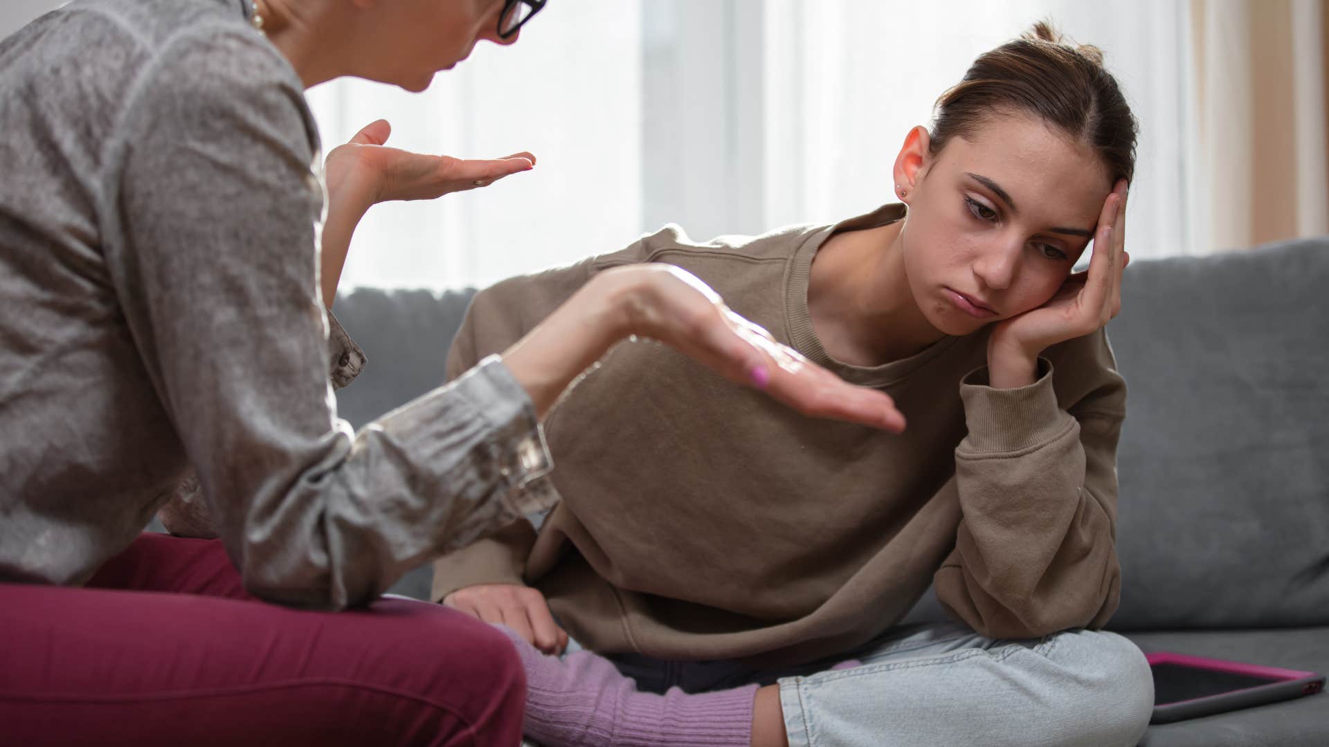 Woman chalking up mental illness to a "weakness" with her teen.