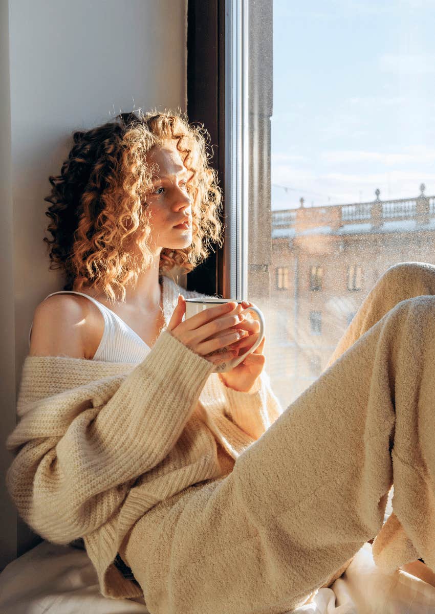 thoughtful young woman investigating her own emotions