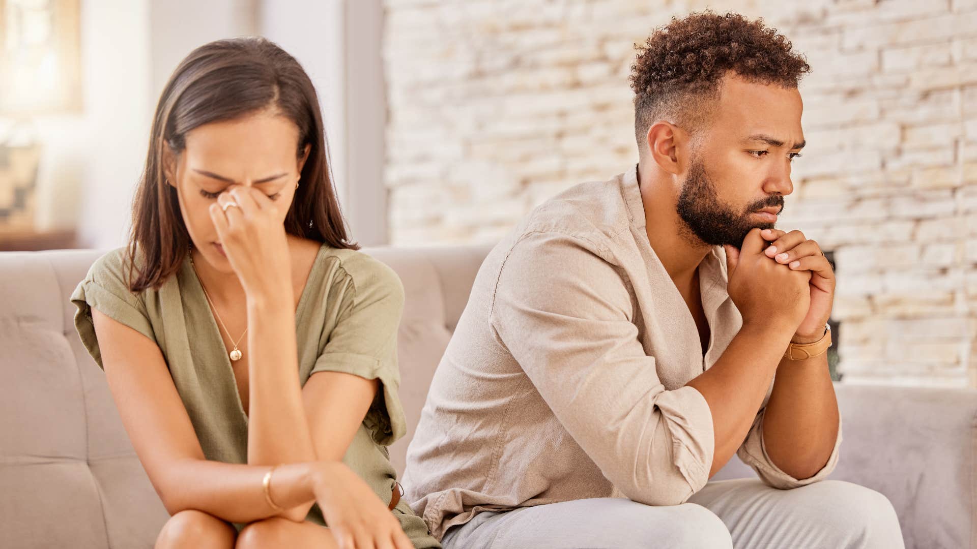 Tense couple denies problems instead of addressing them