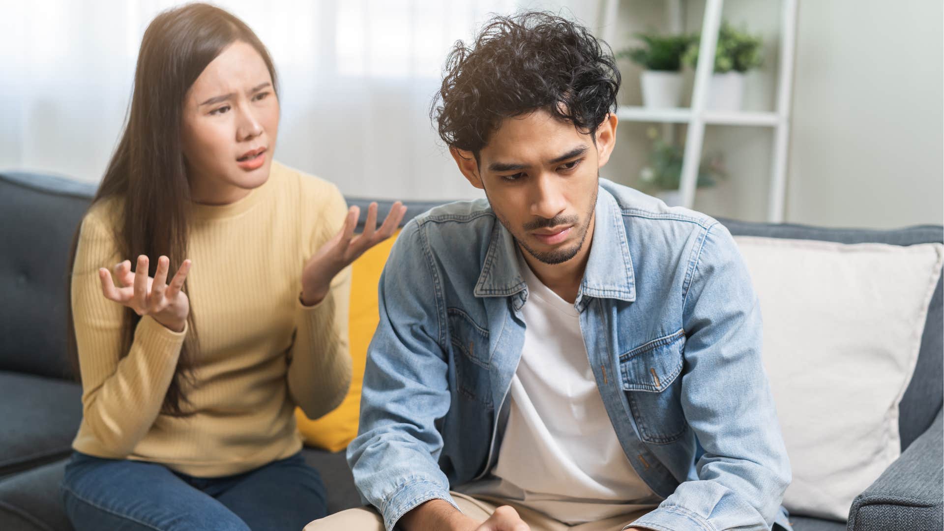 Upset woman lies instead of being honest