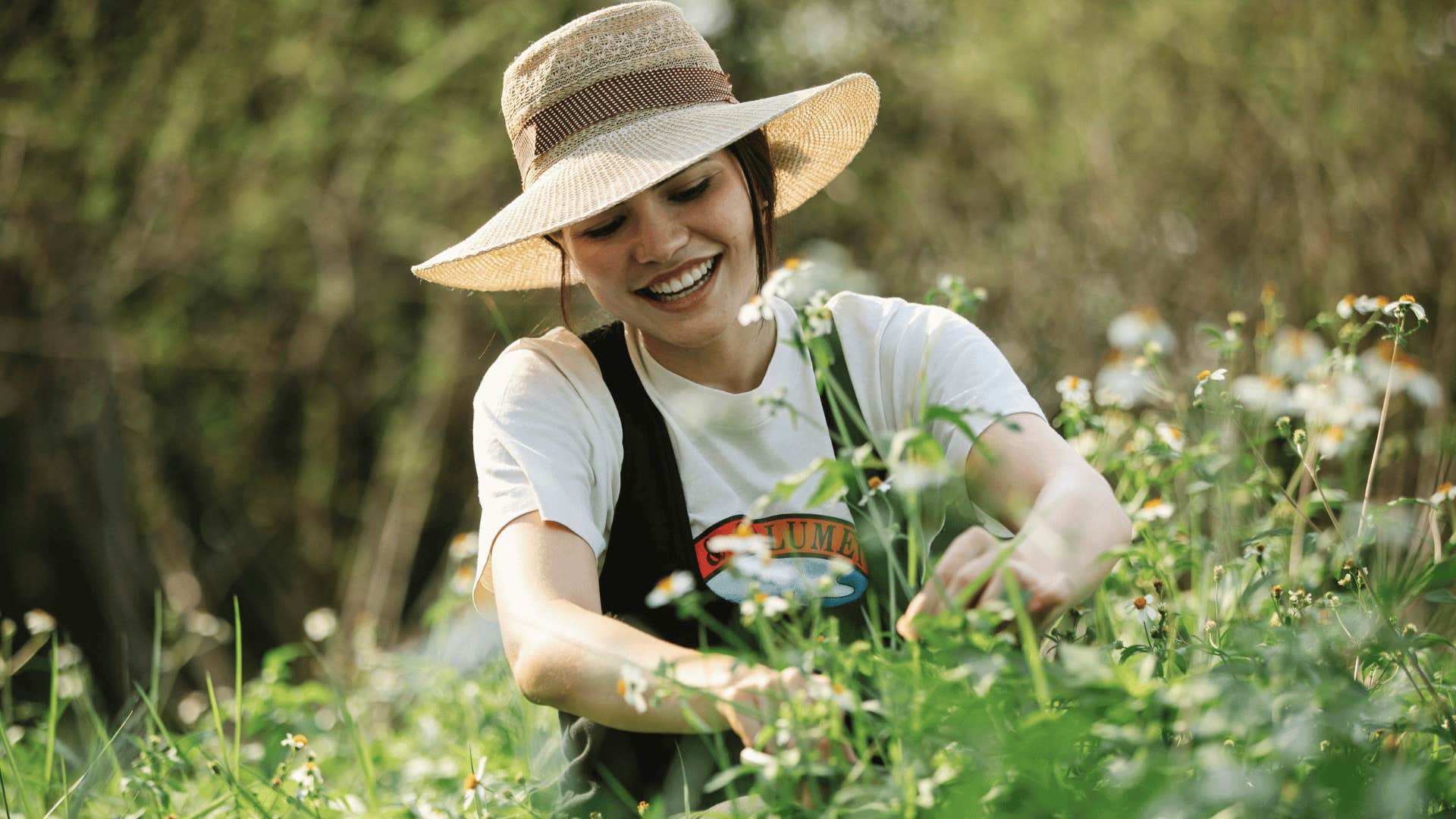 woman growing plants quietly building mental toughness