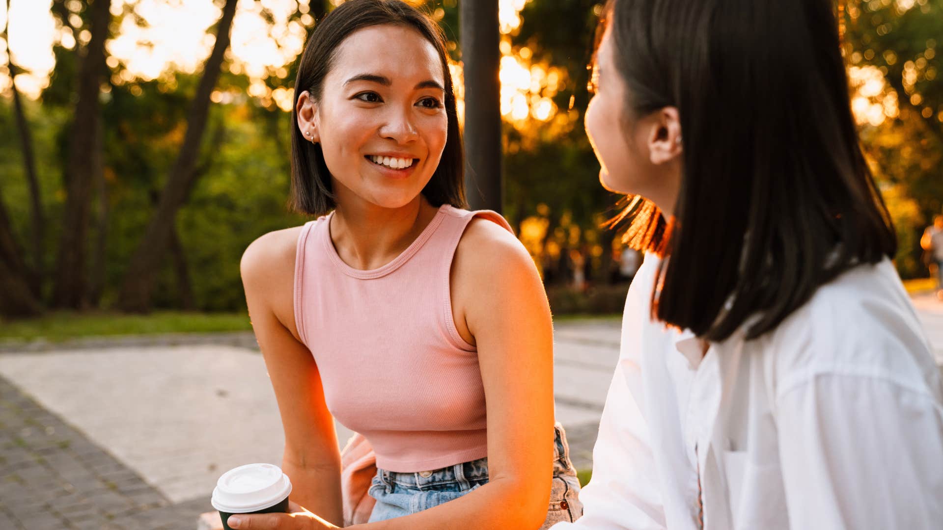 two women best friends being sensitive and emotional together