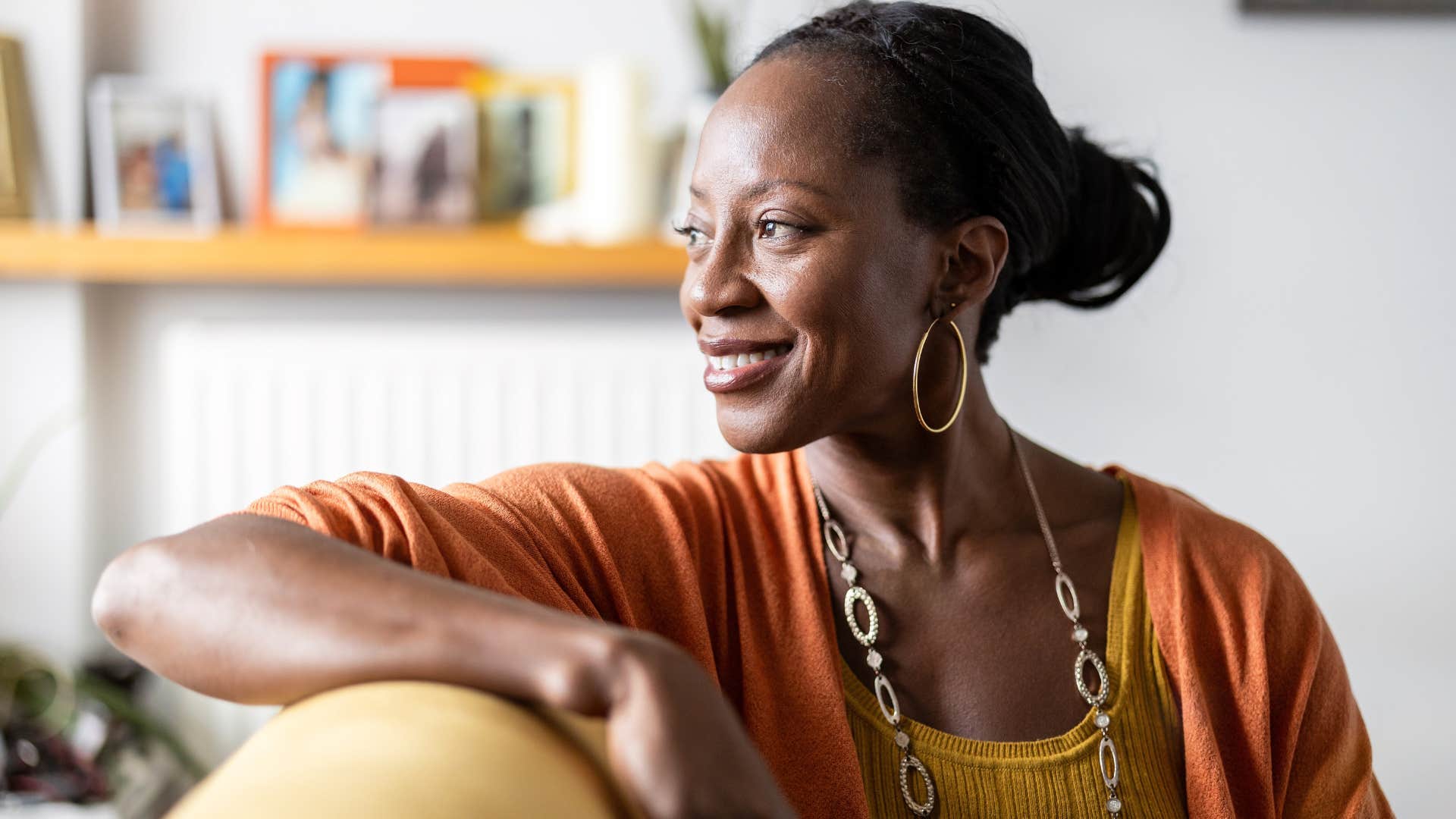 woman resting on furniture that's for lounging not hosting