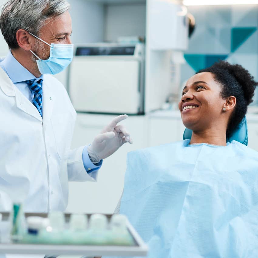 woman at dentist office