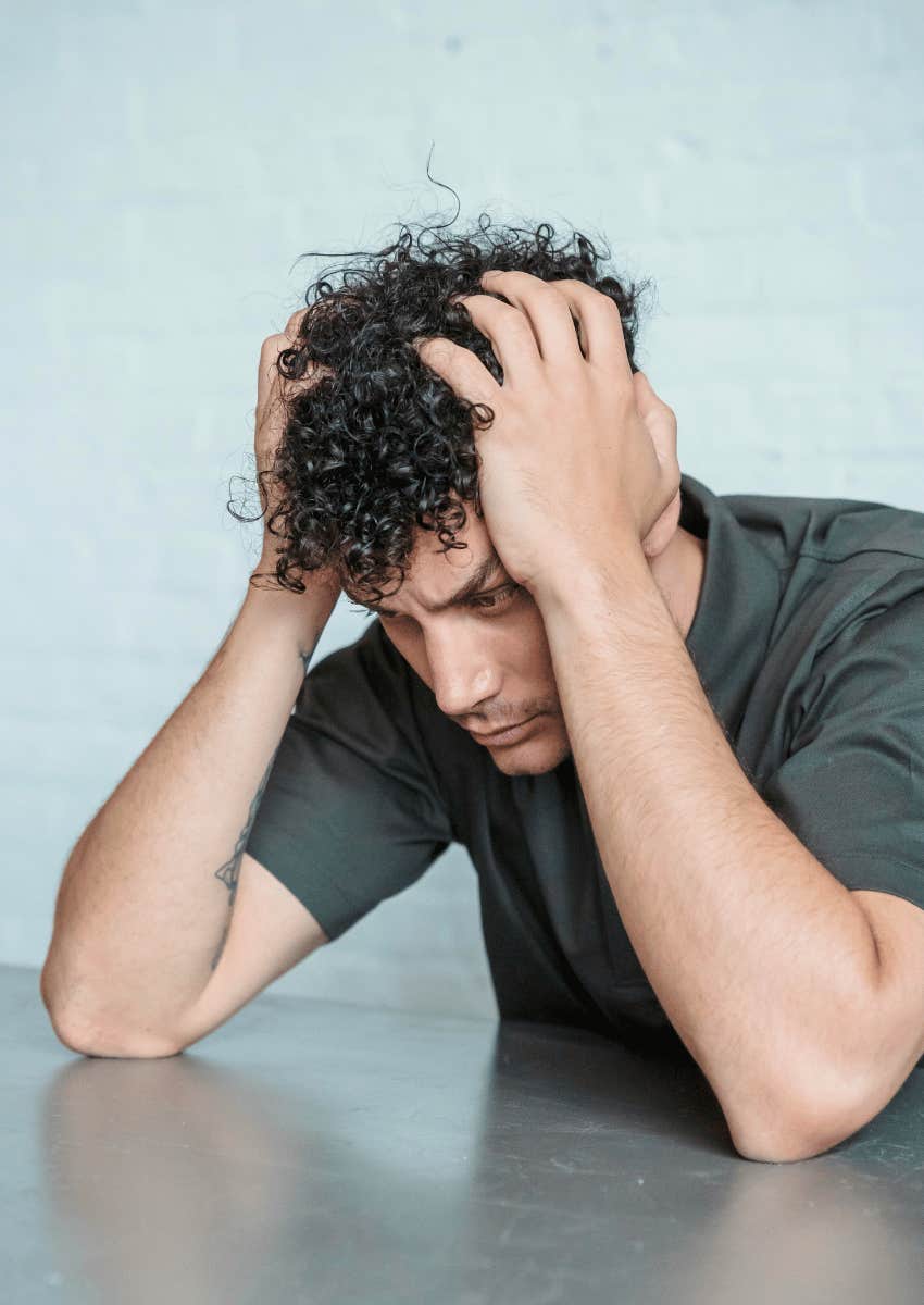 young man overanalyzing everything