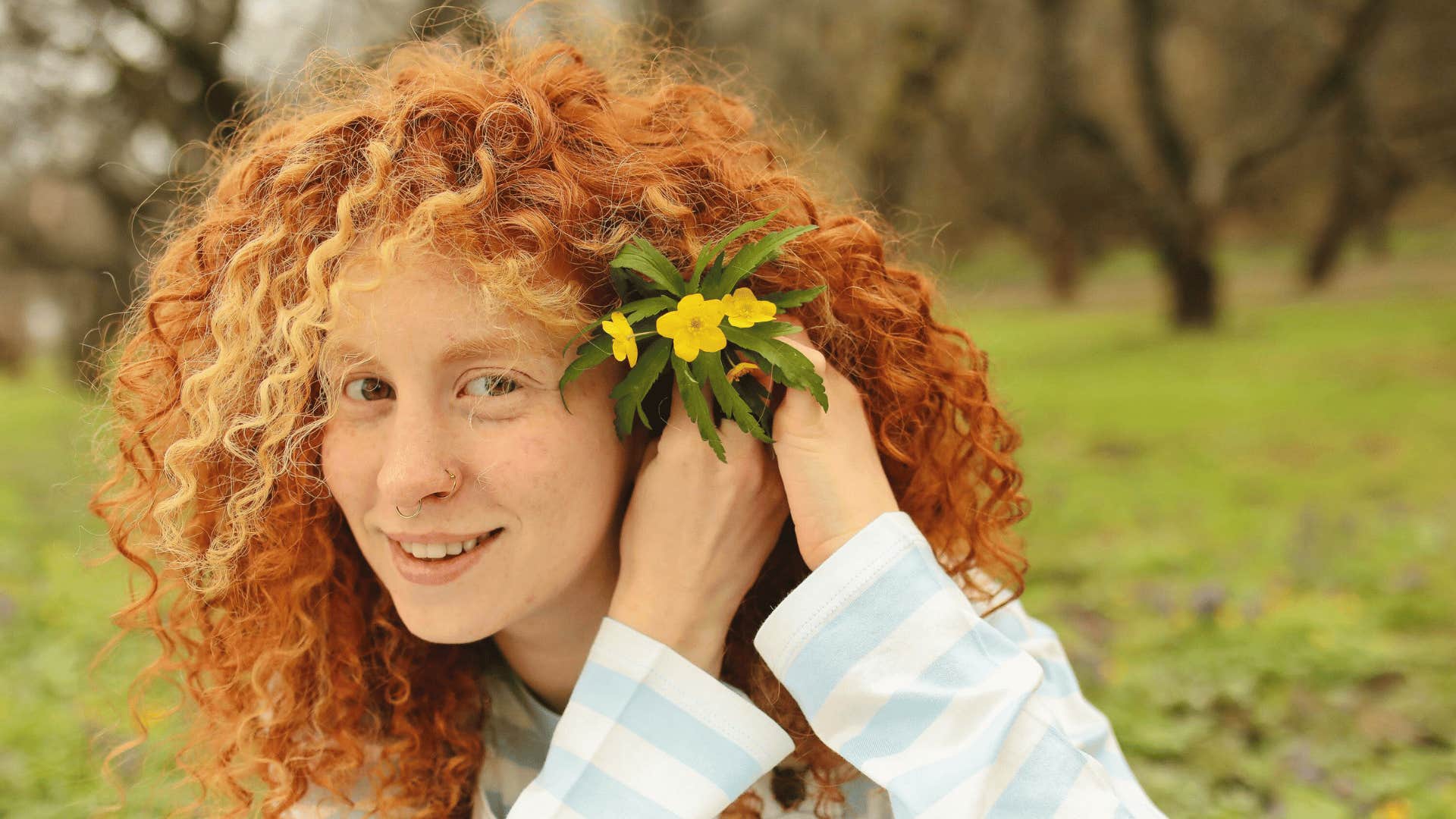 young woman being playful